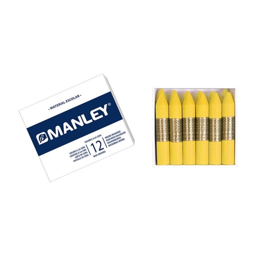 [630820] CERAS MANLEY Nº4 AMARILLO CLARO ESTUCHE 12 UNICOLOR