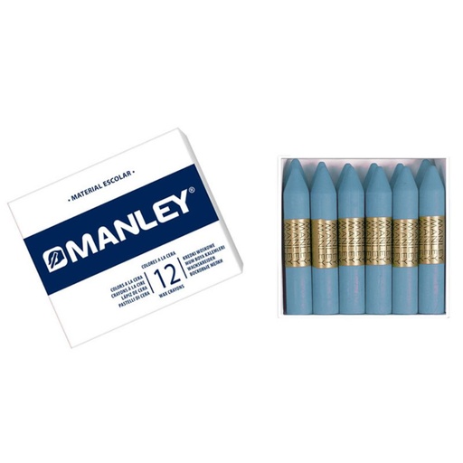 [630842] CERAS MANLEY Nº41 CELESTE CLARO ESTUCHE 12 UNICOLOR