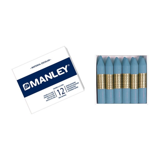 [630842] CERAS MANLEY Nº41 CELESTE CLARO ESTUCHE 12 UNICOLOR
