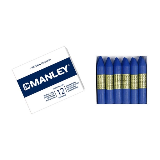 [630596] CERAS MANLEY Nº43 AZUL CYAN ESTUCHE 12 UNICOLOR