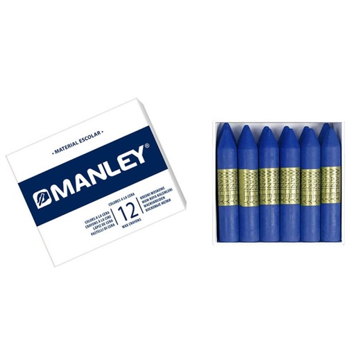 [630596] CERAS MANLEY Nº43 AZUL CYAN ESTUCHE 12 UNICOLOR