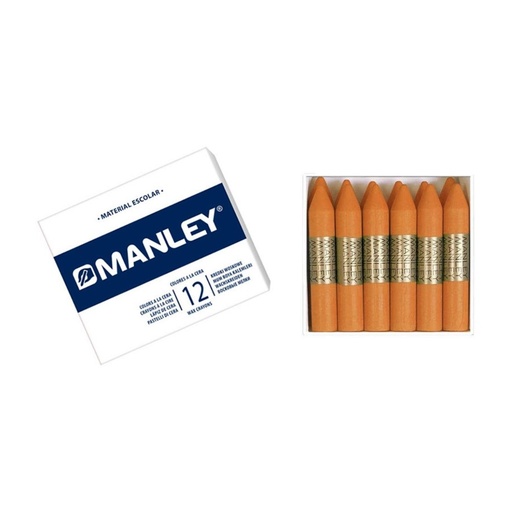 [630592] CERAS MANLEY Nº6 NARANJA ESTUCHE 12 UNICOLOR