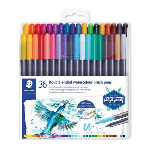 [081575] ROTULADOR STAEDTLER ESTUCHE 36  DOBLE PUNTA ACUARELABLE