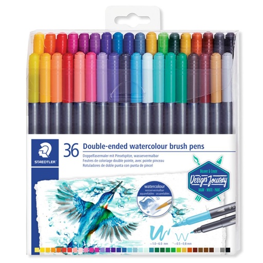 [081575] ROTULADOR STAEDTLER ESTUCHE 36  DOBLE PUNTA ACUARELABLE