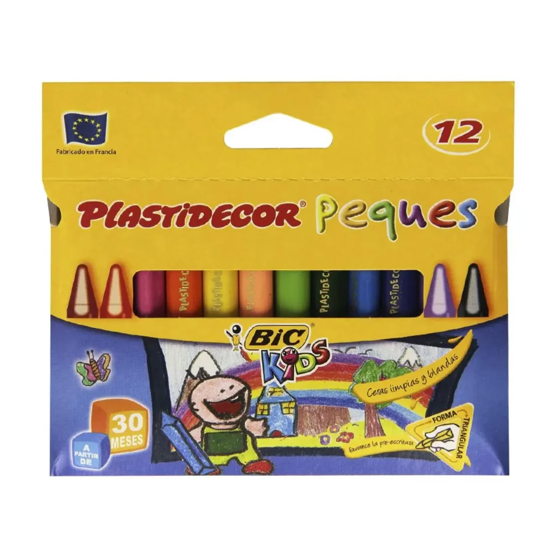 [630176] CERAS BIC PLASTIDECOR PEQUES TRIANGULAR ESTUCHE 12 COLORES 