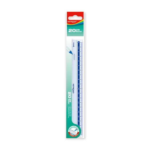 [610014] REGLA KEYROAD PLASTICO 20CM