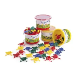 JUEGO DE LA RANA DE PUNTERÍA CON CUBO Y RANAS 