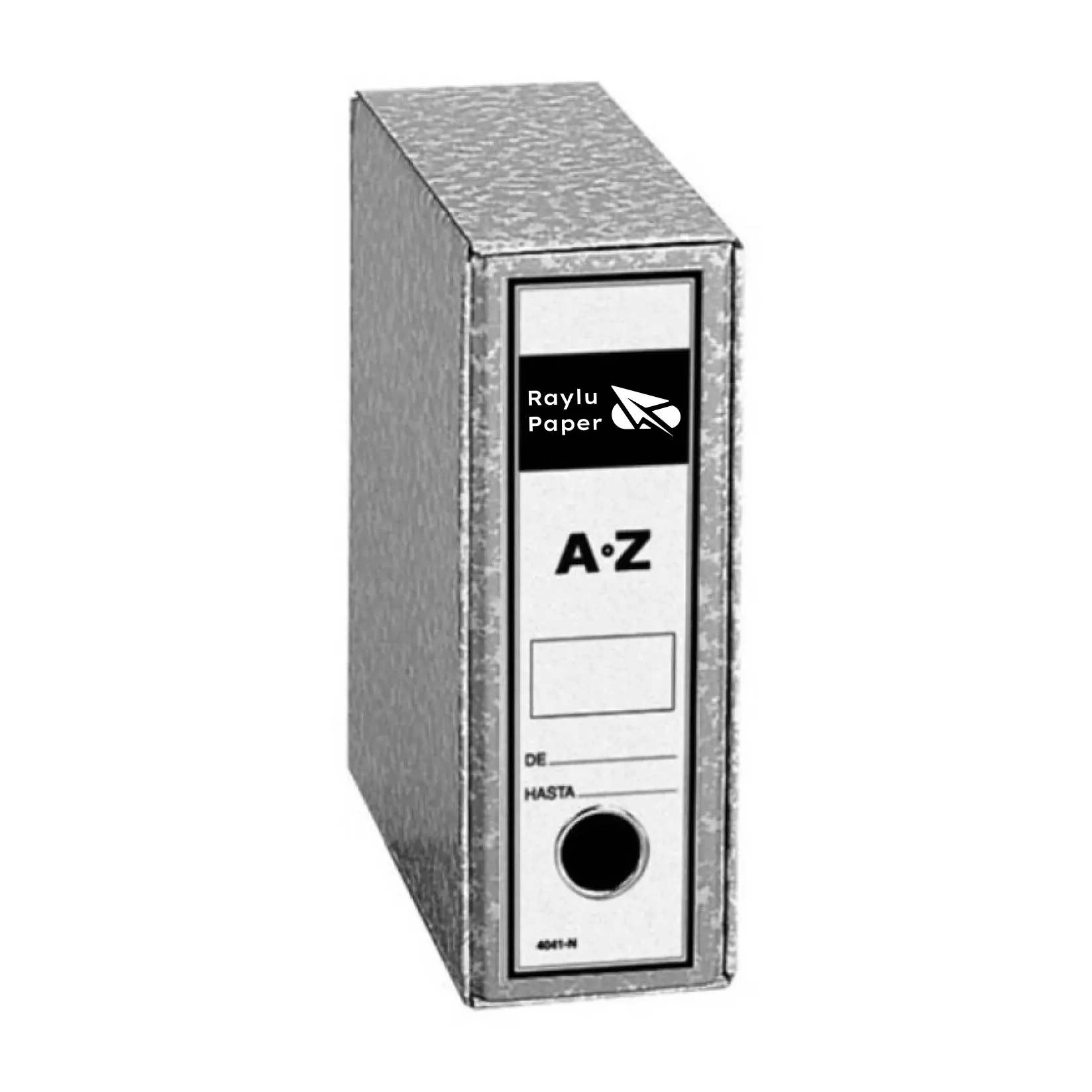 [180081] ARCHIVADOR RAYLU PAPER AZ 4º NATURAL GRIS JASPEADO