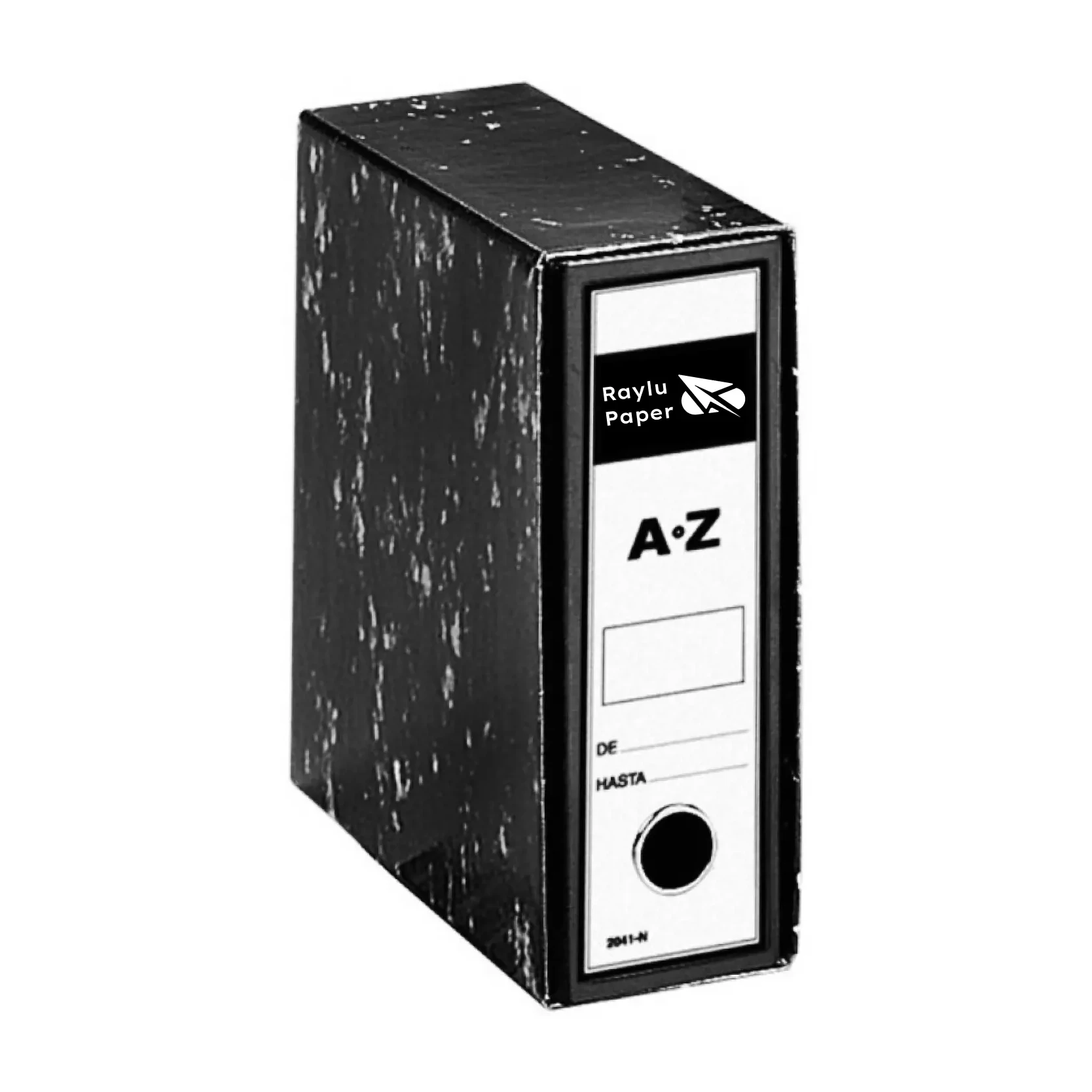 [180089] ARCHIVADOR RAYLU PAPER AZ 4º NATURAL NEGRO JASPEADO