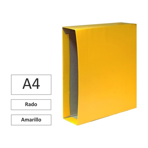 [181142] CAJA PARA ARCHIVADOR A4 AMARILLA TIPO RADO RAYLU