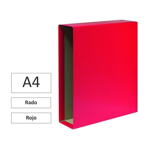 [181140] CAJA PARA ARCHIVADOR A4 ROJO TIPO RADO RAYLU