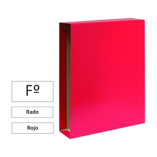 [181146] CAJA PARA ARCHIVADOR FOLIO ROJO TIPO RADO RAYLU