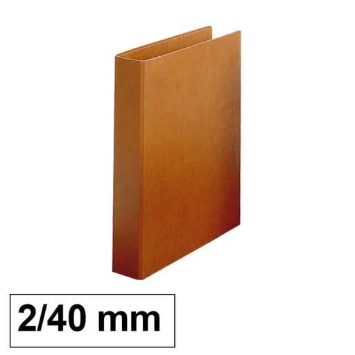 [180153] CARPETA CUERO FOLIO 2 ANILLAS Ø40 MM 