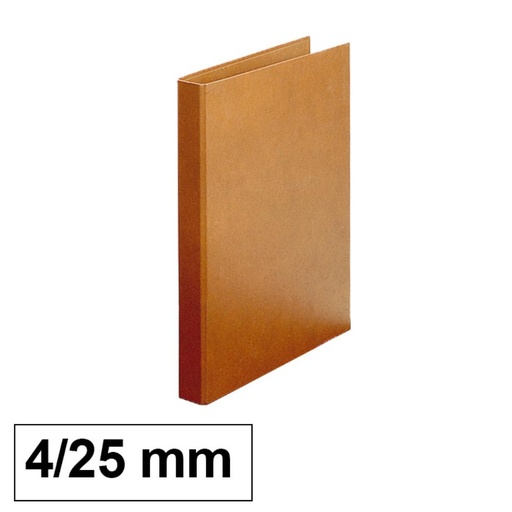 [180154] CARPETA CUERO FOLIO 4 ANILLAS Ø25 MM 