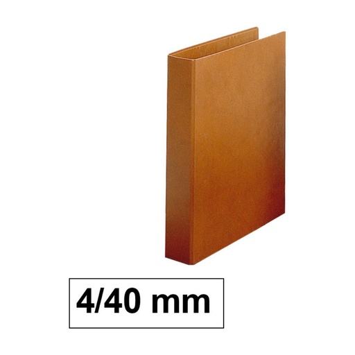 [180624] CARPETA CUERO FOLIO 4 ANILLAS Ø40 MM