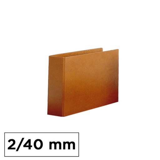 [209316] CARPETA A5 APAISADA (4º) 2 ANILLAS Ø40 MM LUXE MARRÓN CUERO