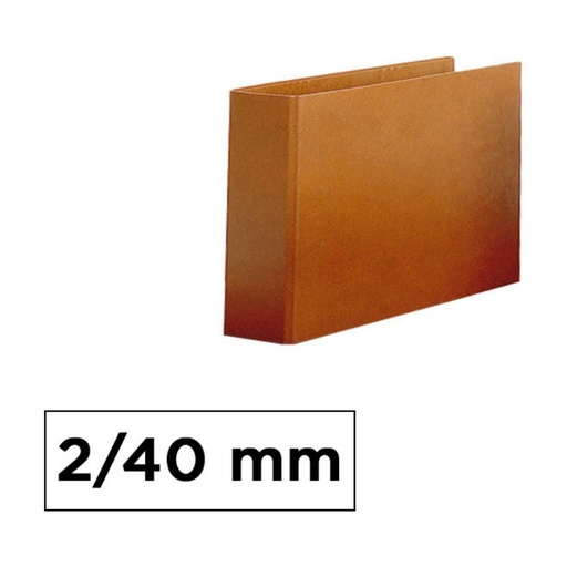 [209316] CARPETA A5 APAISADA (4º) 2 ANILLAS Ø40 MM LUXE MARRÓN CUERO
