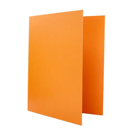 [181157] CARPETA RAYLU PAPER FOLIO 4 ANILLAS 25MM NARANJA PASTEL CARTÓN FORRADO PP 