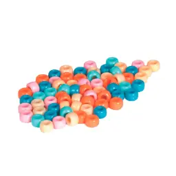 ABALORIOS DE PLÁSTICO 5 COLORES PASTEL NIEFENVER BOLSA 300 UNIDADES