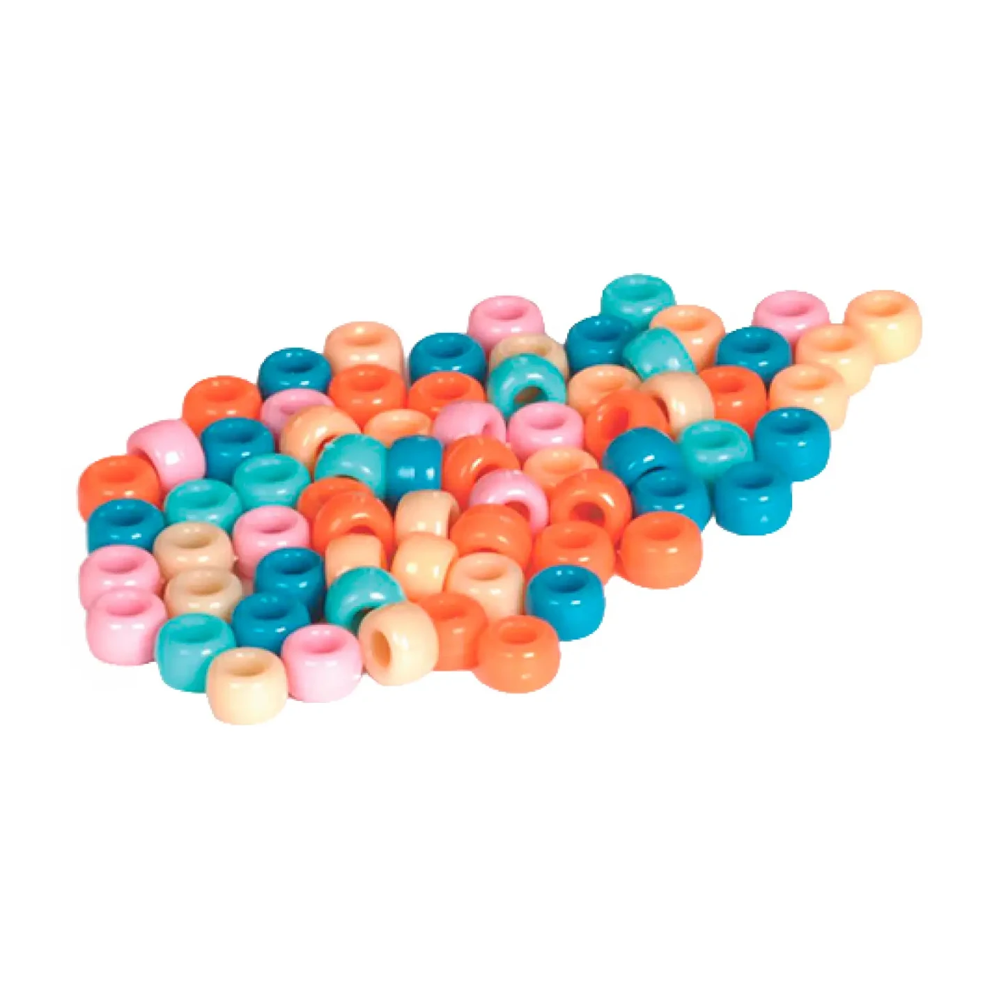 [649315] ABALORIOS DE PLÁSTICO 5 COLORES PASTEL NIEFENVER BOLSA 300 UNIDADES