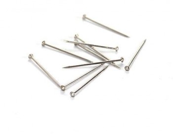 [650260] ALFILERES PLATEADOS 18 X 0,65MM CAJA 250 UNIDADES