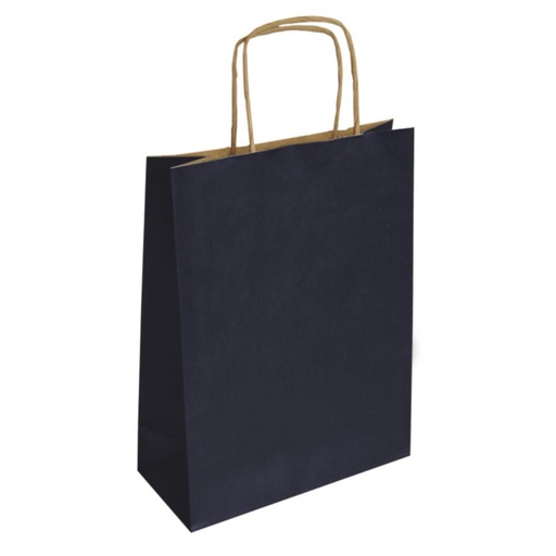 [029083] BOLSA DE PAPEL KRAFT AZUL MARINO 25 × 10 × 32 CM 