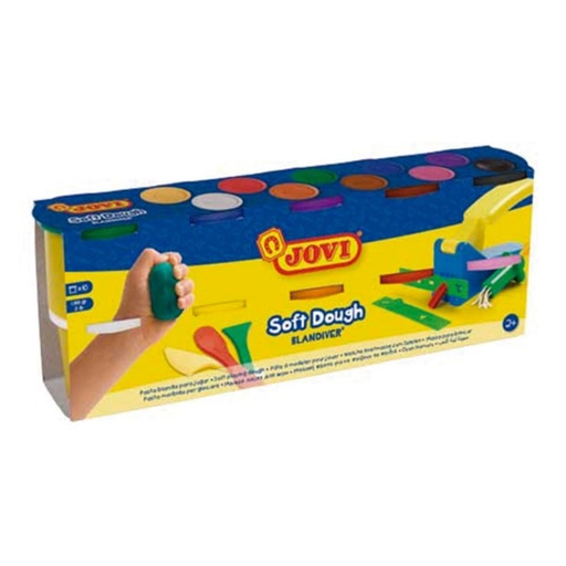 [649290] PASTA DE MODELAR JOVI BLANDIVER 10 BOTES SURTIDOS 125CC