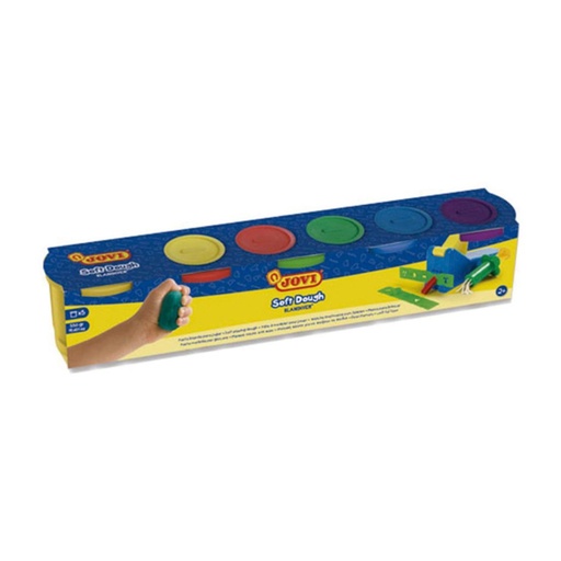 [649686] PASTA DE MODELAR JOVI BLANDIVER 5 BOTES SURTIDOS 125CC