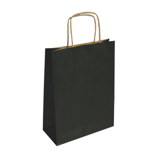 [029086] BOLSA DE PAPEL KRAFT NEGRO 25 × 10 × 32 CM