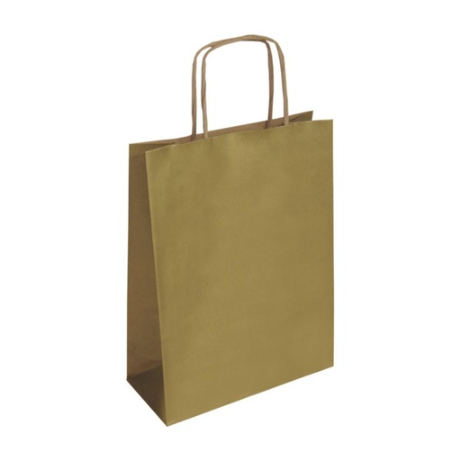 [029074] BOLSA DE PAPEL KRAFT ORO 25 × 10 × 32 CM