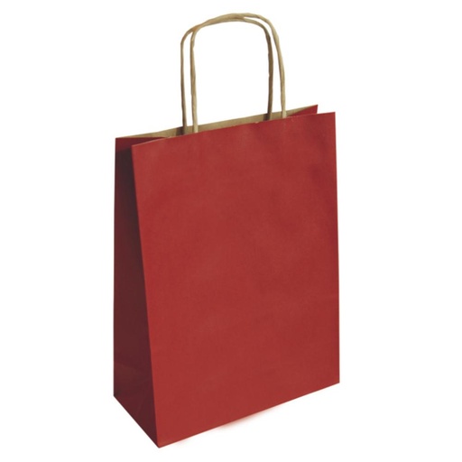 [029078] BOLSA DE PAPEL KRAFT ROJO 27 × 12 × 37 CM