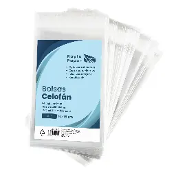 BOLSAS DE CELOFÁN 10x15CM TRANSPARENTE RAYLU PAPER PACK 100 UDS