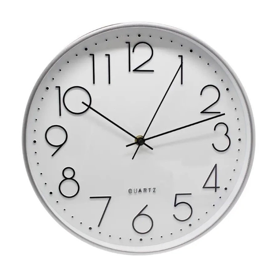 [826116] RELOJ PARED PLATA 30CM