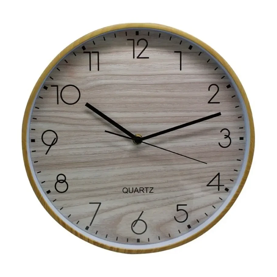 [826117] RELOJ PARED EFECTO MADERA 30CM