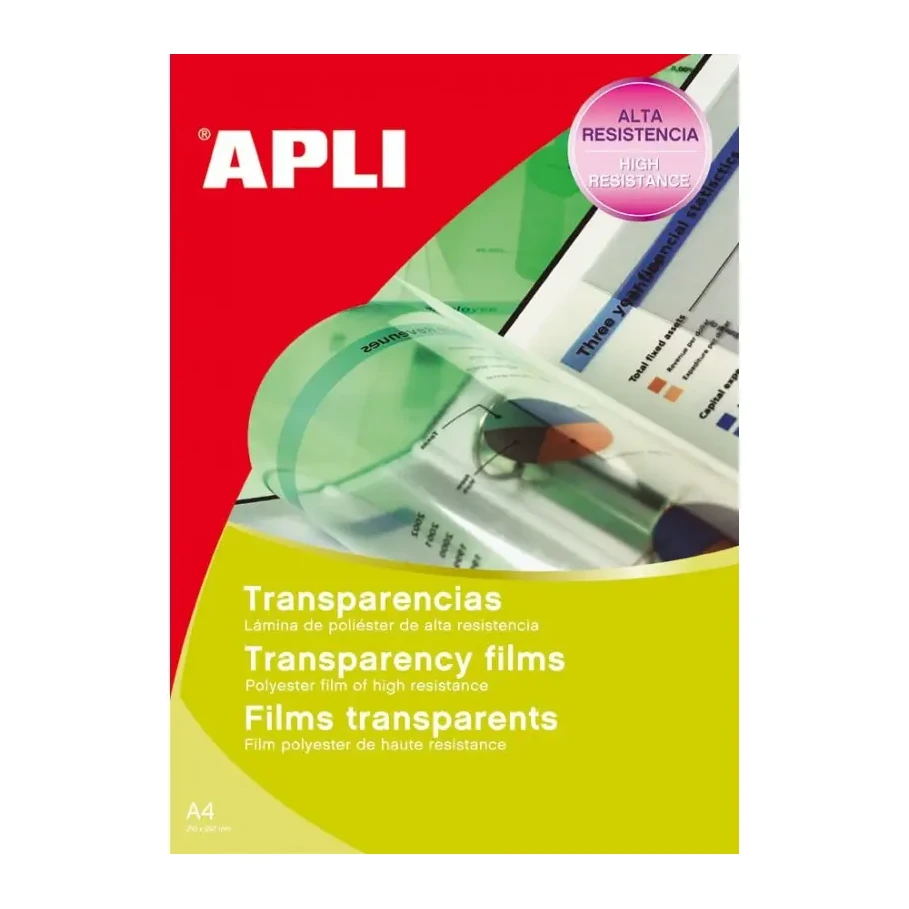 [826130] TRANSPARENCIAS FOTOCOPIADORA APLI 100HOJAS
