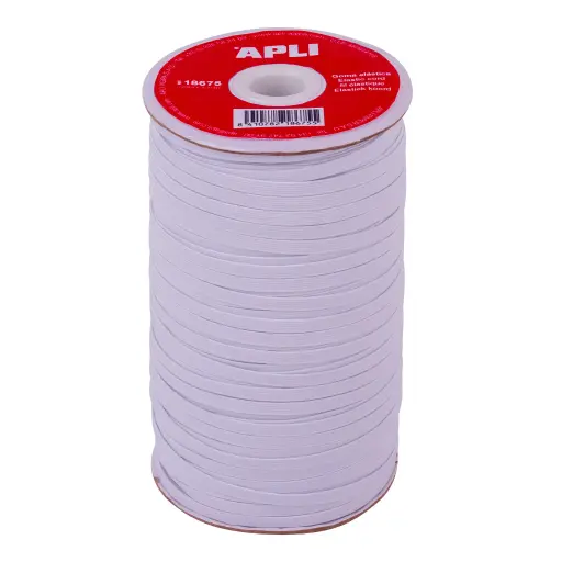 [826155] BOBINA DE CUERDA ELASTICA PLANA 5 MM X 100 METROS