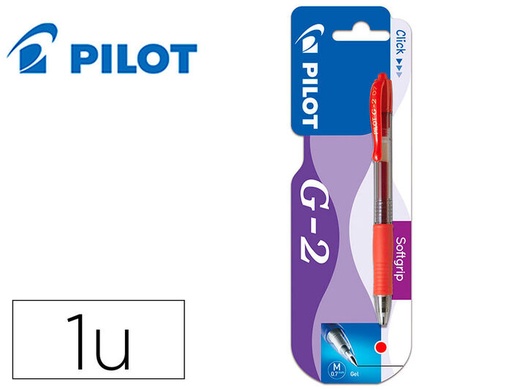 [650088] BOLÍGRAFO PILOT G-2 ROJO BLISTER 1 ROJO