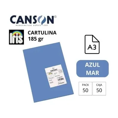 [700010] CARTULINA CANSON IRIS A3 AZUL MAR