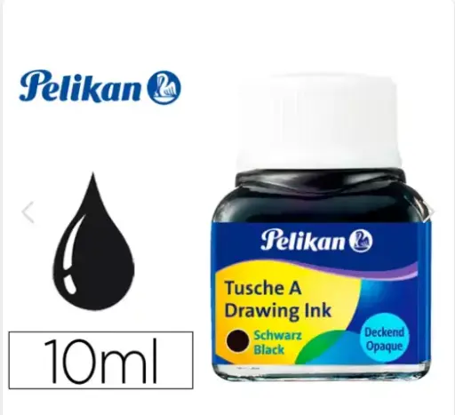 [826157] TINTA CHINA PELIKAN NEGRA 10ML INDELEBLE DIBUJO Y CALIGRAFÍA