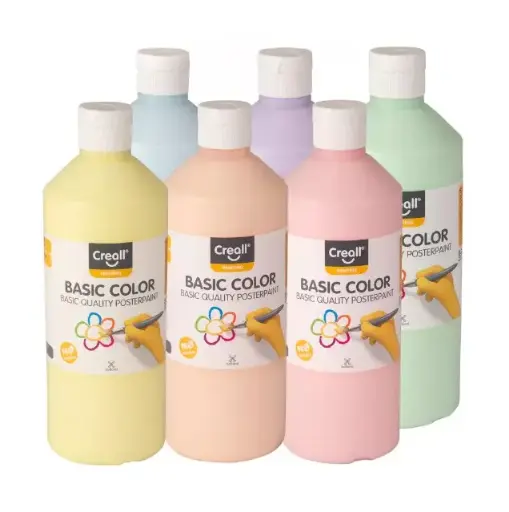 [826170] TÉMPERA CREALL BASIC COLORES PASTEL 6x500ML