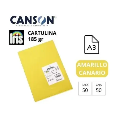 [700030] CARTULINA CANSON IRIS A3 AMARILLO CANARIO 