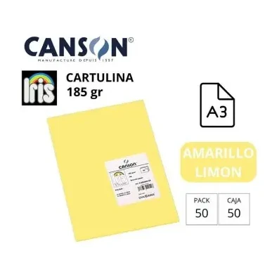 [700031] CARTULINA CANSON IRIS A3 AMARILLO LIMON