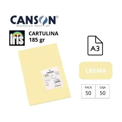[700035] CARTULINA CANSON IRIS A3 CREMA
