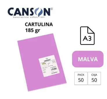 [700039] CARTULINA CANSON IRIS A3 MALVA 180G