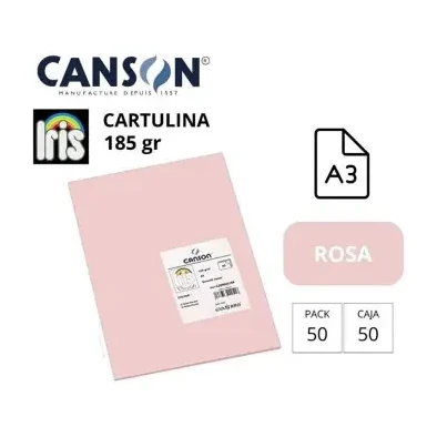 [700041] CARTULINA CANSON IRIS A3 ROSA