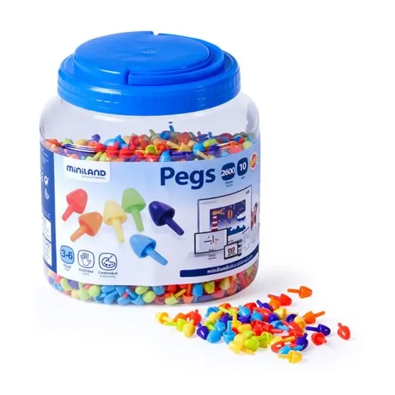 [826181] PEGS 10MM BOTE 2600PZS COLOR BRILLANTE 10