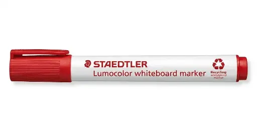 [826184] ROTULADOR LUMOCOLOR 351 DE PIZARRA BLANCA ROJO