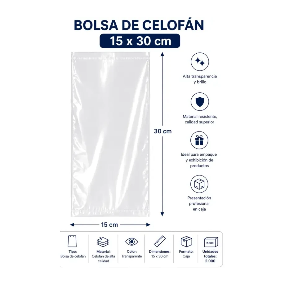 [826205] BOLSA CELOFAN 15X30CM 