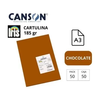 [700034] CARTULINA CANSON IRIS A3 CHOCOLATE