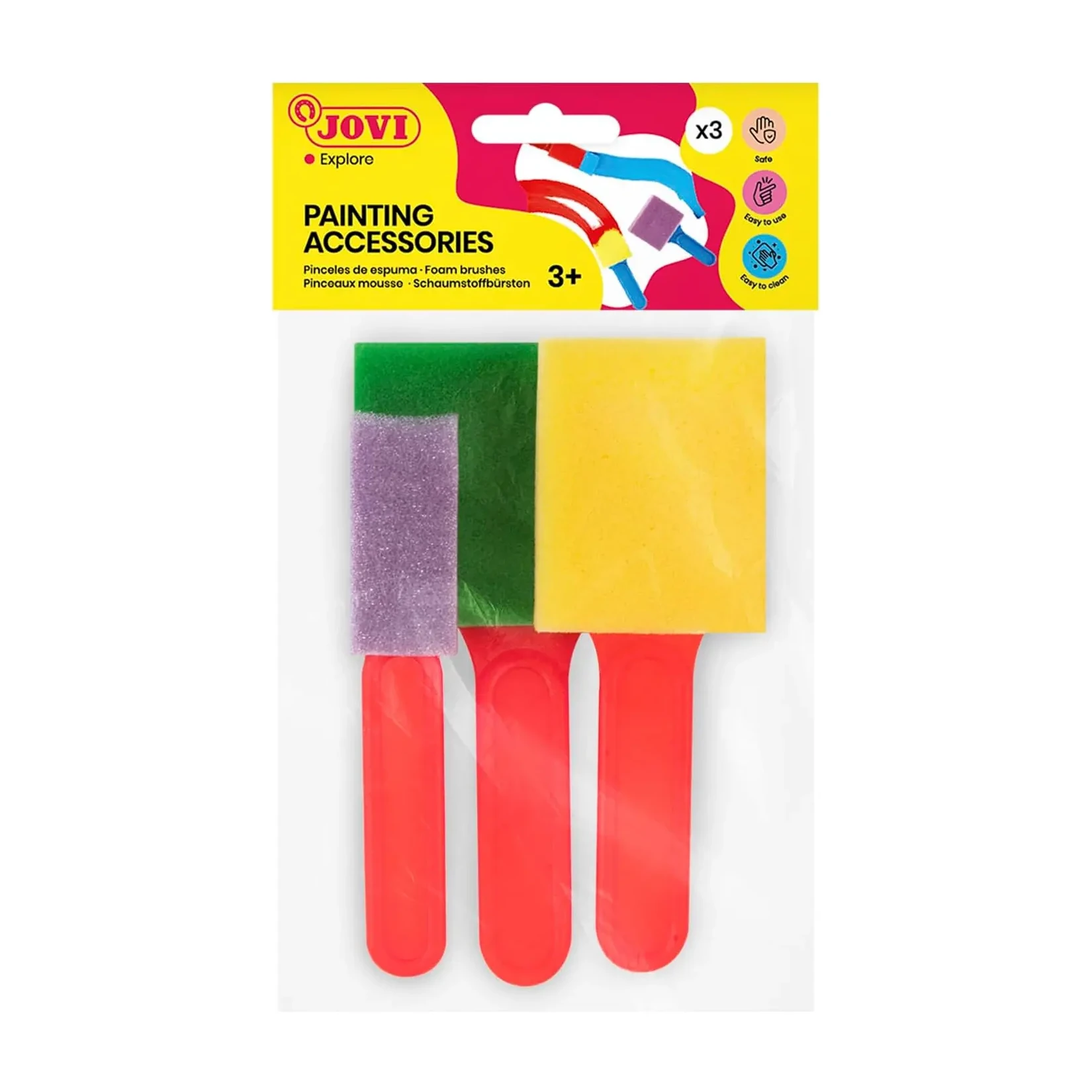 [649886] PINCEL ESPONJA GRANDE FORMAS DIVERSAS 3 UDS JOVI